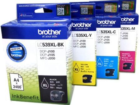 LC539XLBK LC535XL Compatible Ink Cartridge , Brother Ink Set For Dcp J100 J105 Mfc J200 Printers For Discount