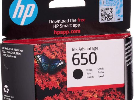 HP 650 Black Original Ink Cartridge For Sale