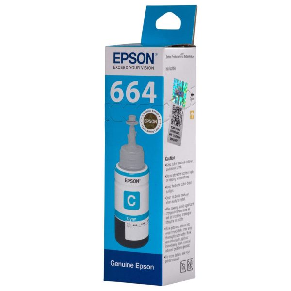 Epson Ink Cartridge - T6642, Cyan 70ml Ink Bottle Supply