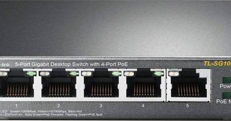 TP-Link 5 Port Gigabit Ethernet PoE Desktop Switch with 4 Ports, 55W | TL-SG1005P Online