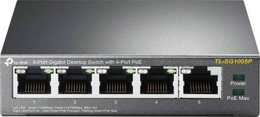 TP-Link 5 Port Gigabit Ethernet PoE Desktop Switch with 4 Ports, 55W | TL-SG1005P Online