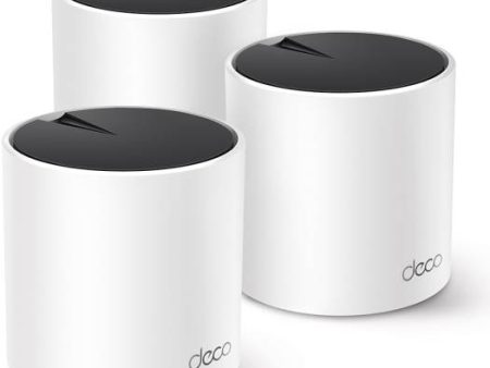 TP-Link Deco AX3000 WiFi 6 Mesh System, Covers up to 6500 Sq.Ft, Replaces Wireless Router and Extender, AI-Driven Mesh, 3 Gigabit Ports Per Unit, Supports Ethernet Backhaul, 3-pack, White | Deco X55 Discount