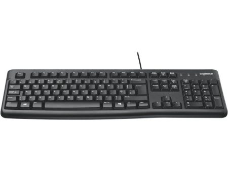 Logitech K120 Wired Business Keyboard For Windows Or Linux, Usb Plug And Play, Full Size, Spill Resistant, Curved Space Bar, Pc   Laptop, Us International Layout Black, 920-002508 Supply