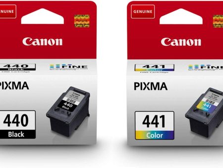 Canon 440 Black and 441 Tricolor Ink Cartridges for Printer Online now