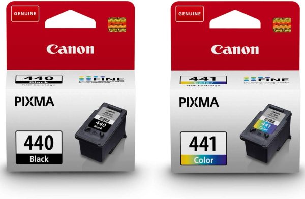 Canon 440 Black and 441 Tricolor Ink Cartridges for Printer Online now