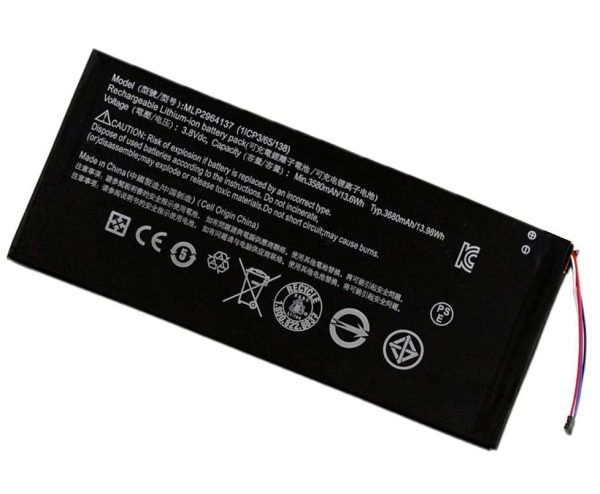 3.8V 13.6wh 3580mAh Original MLP2964137 Acer A1402 Iconia One 7 B1-730 B1-730HD 16GB Wi-Fi 3165142P A1402 Battery Online Hot Sale