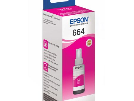 Epson T6643 EcoTank Magenta Color Ink Bottle 70ml Original Refill Ink For Sale