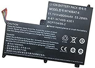 11.1V 53.28wh 4800mAh Original W740BAT-6 Laptop Battery compatible with Clevo X411 S413 W740S 31CP7 34 95-2 6-87-W740S-42E1 Tablet Online now