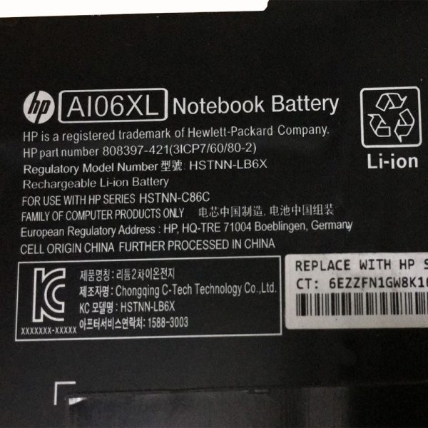 11.4V 96Wh Original AI06XL HSTNN-LB6X HP ZBook 17 G3 808397-421 808451-001 HSTNN-C86C Laptop Netbook Battery For Cheap