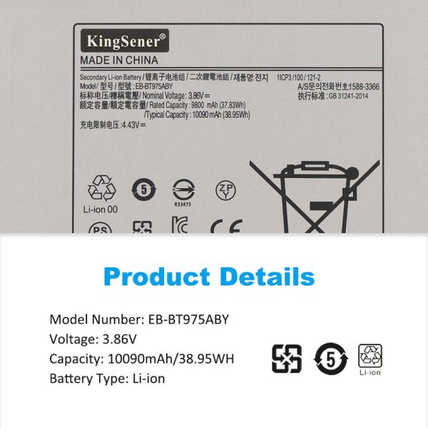 Tablet Battery For Samsung Galaxy Tab S7+SM-T976B SM-T970 SM-T975 For Cheap