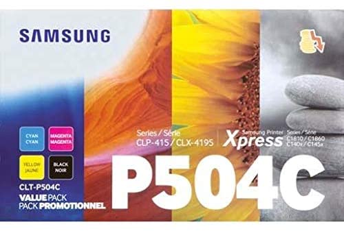 Samsung Laser Toner Cartridge for 504 (Value Pack),Use For CLP-415N  CLP-415NW CLX-4195FN   CLX-4195FW Xpress SL-C1810W  s SL-C1860FW Fashion