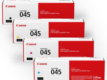 Canon 045 Toner Cartridge - Kit A for MF630 Series & MF634Cdw, MF632Cdw, LBP612Cdw Printers, Includes Yellow Magenta Cyan Black For Cheap