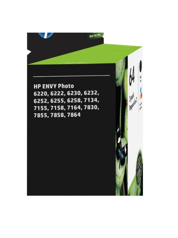 HP 64 Standard Capacity 2-Pack Ink Cartridges - Black & Tri-Color on Sale