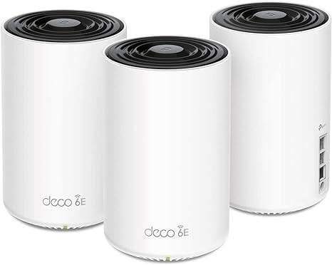 TP-Link Deco AXE5400 Tri-Band WiFi 6E Mesh System(Deco XE75 Pro) - 2.5G WAN LAN Port, Covers up to 7200 Sq.Ft, Replaces WiFi Router and Extender, AI-Driven Mesh, New 6GHz Band, 3-Pack Supply