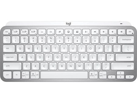 Logitech MX Keys Mini Minimalist Wireless Illuminated Keyboard, Compact, Bluetooth, Backlit, USB-C, Compatible With Apple MacOS, IOS, Windows, Linux, Android, Metal Build - Pale Gray Online Hot Sale