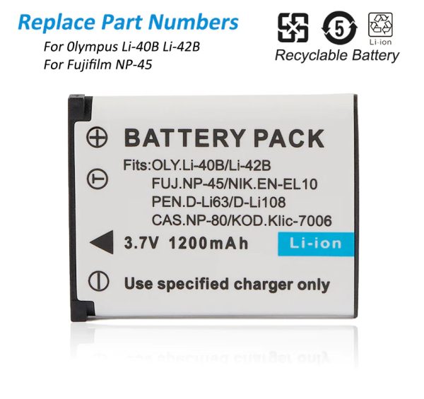 Kingsener Camera Battery LI-40B Replacement for Olympus FE-230 FE-240 FE-250 FE-280 FE-290 FE-300 TG-310 TG-320 VR-330 X-790 X-795 X-800 X-835 Discount