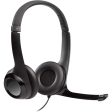 Logitech H390 Wired Headset, Stereo Headphones With Noise Cancelling Microphone, USB, In Line Controls, PC Mac Laptop Black, Silver, 981-000014, ClearChat, 1 Pack Discount