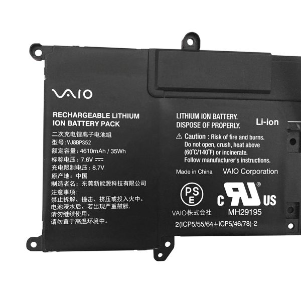 Original VJ8BPS52 Sony Vaio VJ8BPS52, VJS112C1411T, VJS112C0811P laptop battery For Sale