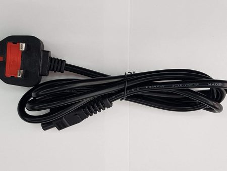 3-Pin Laptop Power Cable - UK plug With Laptop power lead on Sale