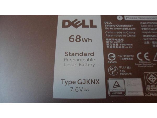 7.6V 68wh Original GJKNX GD1JP Dell Latitude 15 5580 5480 5280 M3520 M3530 Laptop Battery For Cheap