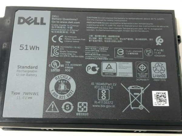 7WNW1 Genuine Dell Latitude 7424, Dell Latitude 5424, Dell Latitude 5420 Laptop Battery For Sale