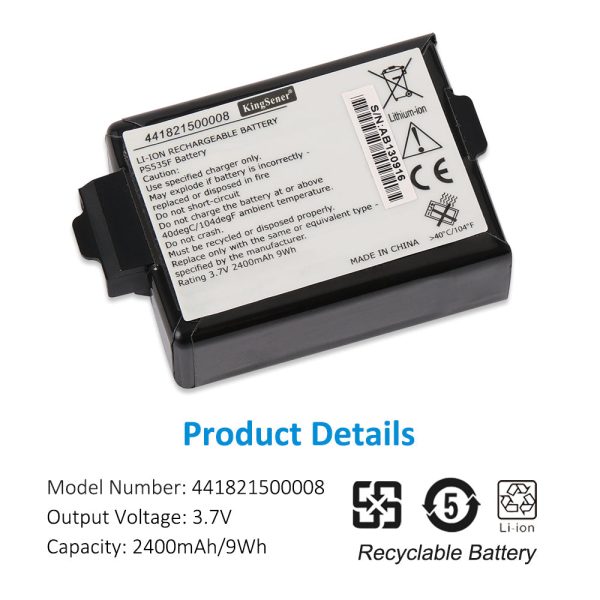 3.7V 2400mAh 9Wh 441821500008 for Getac PS535FC-1 GPS Handheld device battery Fashion