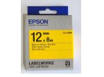 Epson LC-4YBP Label Tape, Color Black on Yellow, Size 12mm x 8 meter Fashion