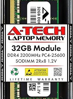 A-Tech RAM 32GB DDR4 3200MHz SODIMM PC4-25600 (PC4-3200AA) CL22 1.2V Non-ECC SO-DIMM 260 Pin - Laptop & AIO Computer Memory Upgrade Module Supply