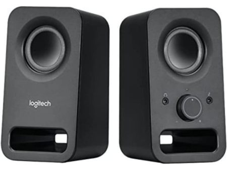 Logitech Z150 Compact Multimedia Stereo Speakers, EU PLUG, 3.5mm Audio Input, Integrated Controls, Headphone Jack, Computer Smartphone Tablet Music Player - Midnight Black Online Sale