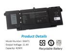 Kingsener  9JM71 11.4V 42WH Laptop battery Replacement For Dell Latitude 5320 7320 7420 7520 HDGJ8 MHR4G 7FMXV TN2GY 4M1JN 1PP63 Hot on Sale