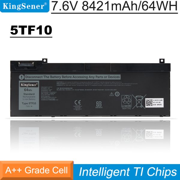 5TF10 Battery For Dell P74F P74F P74F001 P74F002 Series Notebook 64WH 7.6V Online Sale