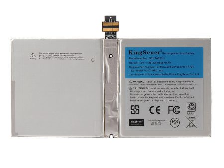 US warehouse KingSener G3HTA027H DYNR01 Laptop Battery For Microsoft Surface Pro 4 1724 12.3 inch Tablet 7.5V 38.2WH 5087mAh Online Sale