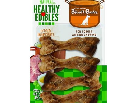 Healthy Edibles Broth Bone All Natural Dog Treats 2.8 Oz Small   Regular by Nylabone Fashion