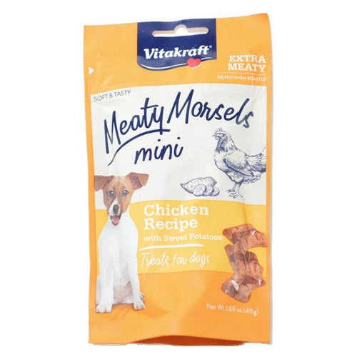 Meaty Morsels Mini Chicken Recipe with Sweet Potato Dog Treat 1.69 oz by Vitakraft Online