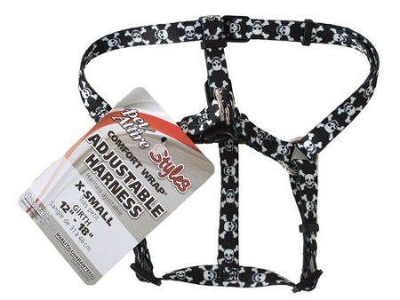 Pet Attire Styles Skulls Comfort Wrap Adjustable Dog Harness Fits 12 -18  Girth - (3 8  Straps) by Coastal Pet Online now