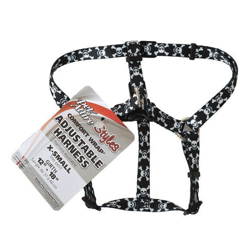 Pet Attire Styles Skulls Comfort Wrap Adjustable Dog Harness Fits 12 -18  Girth - (3 8  Straps) by Coastal Pet Online now