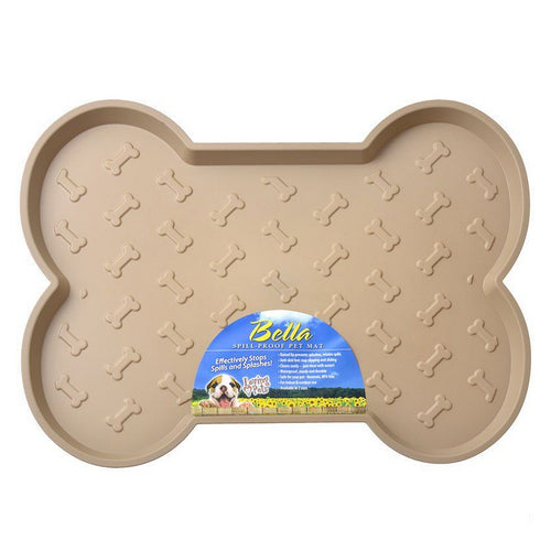 Bella Spill-Proof Dog Mat - Tan Large (21.25 by Loving Pets Online now