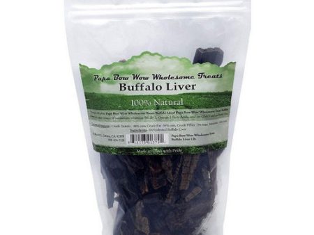 Buffalo Liver Dog Treats 1 lb by Papa Bow Wow Online Sale