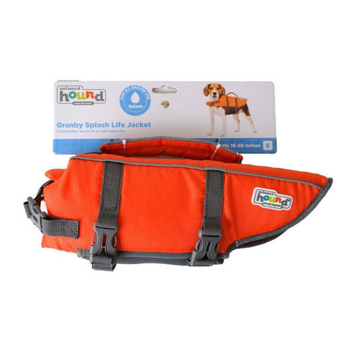 Pet Saver Life Jacket - Orange & Black Small - Dogs 15-25 lbs (Girth 19 -24 ) by Outward Hound Discount