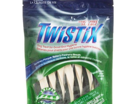 Wheat Free Dental Dog Treats - Vanilla Mint Flavor Large - For Dogs 30 lbs & Up - (5.5 oz) by Twistix Hot on Sale