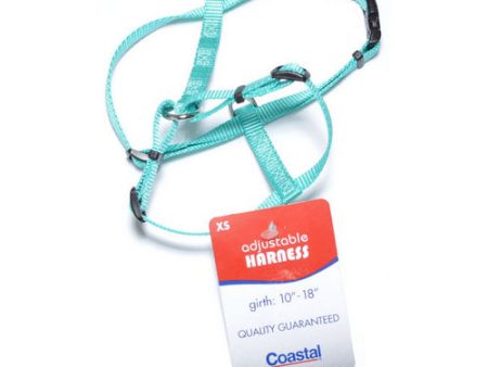 Teal Nylon Adjustable Dog Harness 10-14 L x 3 8 W by Coastal Pet Fashion