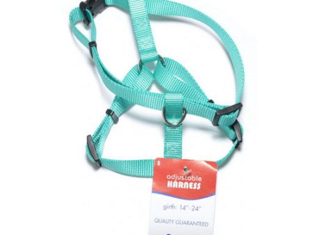 Teal Nylon Adjustable Dog Harness 14-20 L x 5 8 W by Coastal Pet Online now