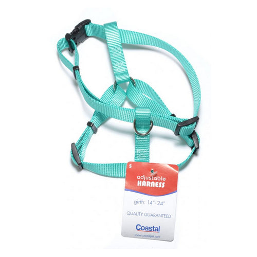 Teal Nylon Adjustable Dog Harness 14-20 L x 5 8 W by Coastal Pet Online now