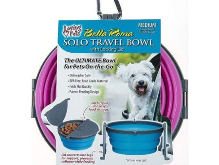 Bella Roma Pink Travel Bowl 1 count - Medium by Loving Pets Online Hot Sale