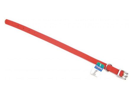 Single Nylon Collar - Red 14  Long x 5 8  Wide by Coastal Pet Sale