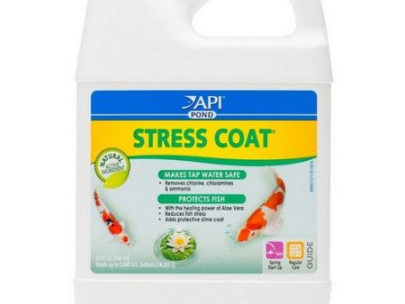 Stress Coat Plus Fish & Tap Water Conditioner for Ponds 32 oz (Treats 3,840 Gallons) by Pond Care Online Sale