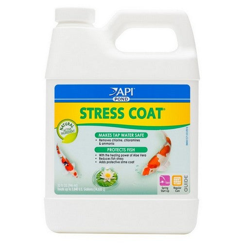 Stress Coat Plus Fish & Tap Water Conditioner for Ponds 32 oz (Treats 3,840 Gallons) by Pond Care Online Sale