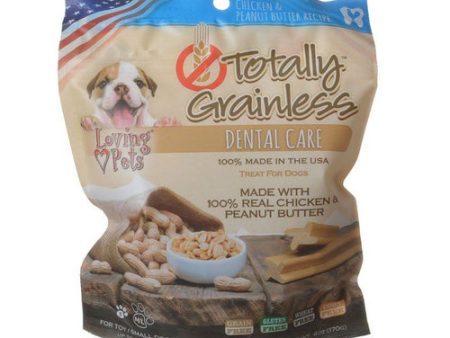 Totally Grainless Dental Care Chews - Chicken & Peanut Butter Toy Small Dogs - 6 oz - (Dogs up to 15 lbs) by Loving Pets For Discount