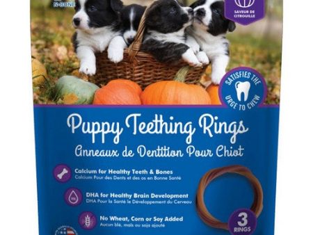 Puppy Teething Ring - Pumpkin Flavor Puppy Teething Ring - 3.5  Diameter (3 Pack) by N-Bone Supply