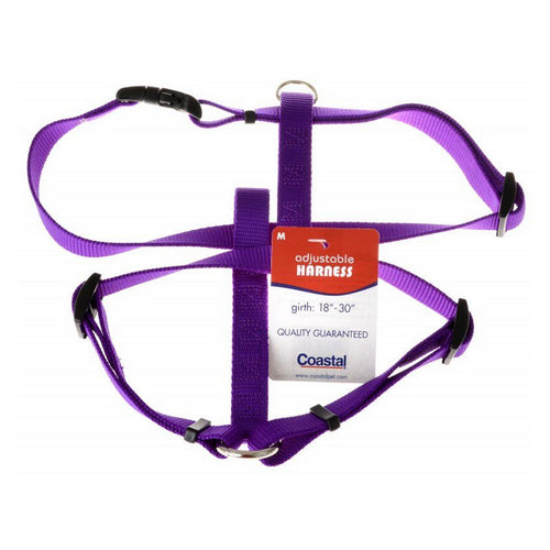 Nylon Adjustable Harness - Purple Medium (Girth Size 18 -30 ) by Coastal Pet Sale